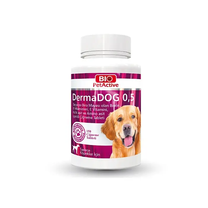 Bio PetActive Dermadog 0,5 Köpekler İçin Deri ve Tüy Sağlığı Destekleyici 150 Tablet