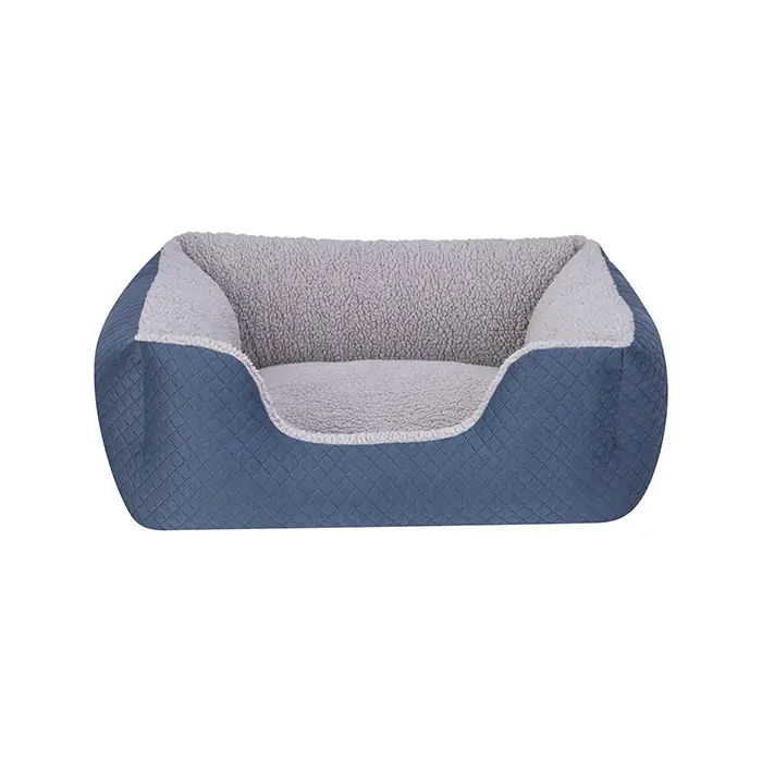 Pet Comfort Echo Peluş Kedi ve Köpek Yatağı Mavi ve Gri Small 60x50cm