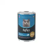 Reflex Plus Jöle İçinde Et Parçacıklı Alabalıklı ve Ton Balıklı Yetişkin Kedi Konservesi 400gr 1
