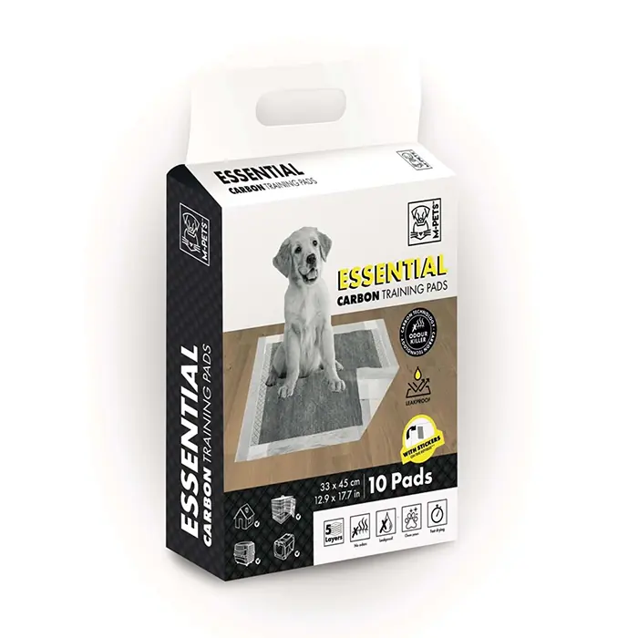 M-Pets Essential Carbonlu Yapışkanlı Köpek Çiş Eğitim Pedi 33x45cm 10lu