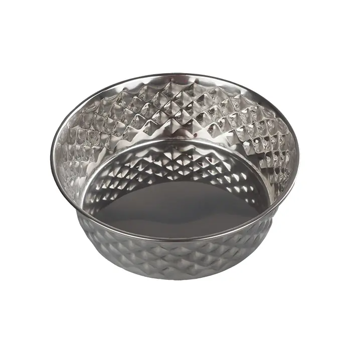 Oripet Elmas Desen Çelik Mama Kabı 17cm