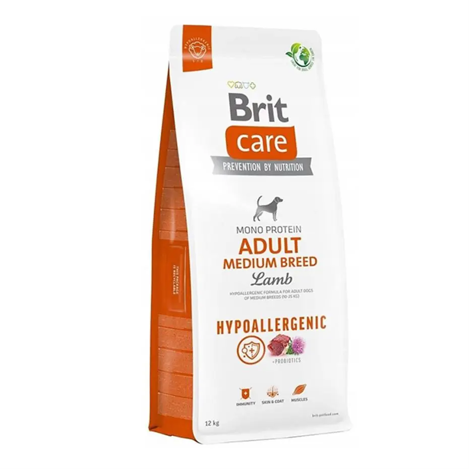 Brit Care Hypo-Allergenic Orta Irk Kuzulu Yetişkin Köpek Maması 12 Kg