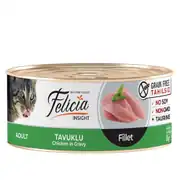 Felicia Tahılsız Gravy Tavuk Fileto Yetişkin Kedi Konservesi 85 gr 1