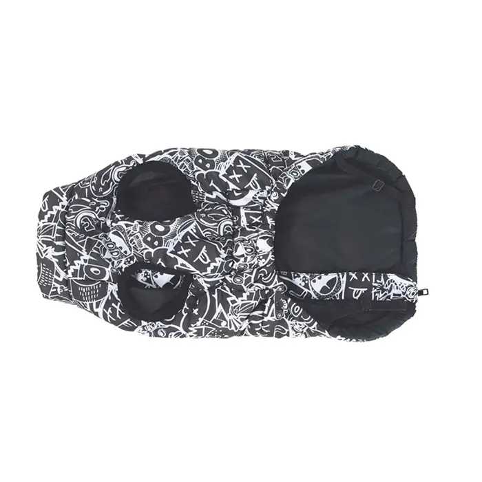 M-Pets Urbanstyle Winter Köpek Ceketi Siyah Beyaz Small