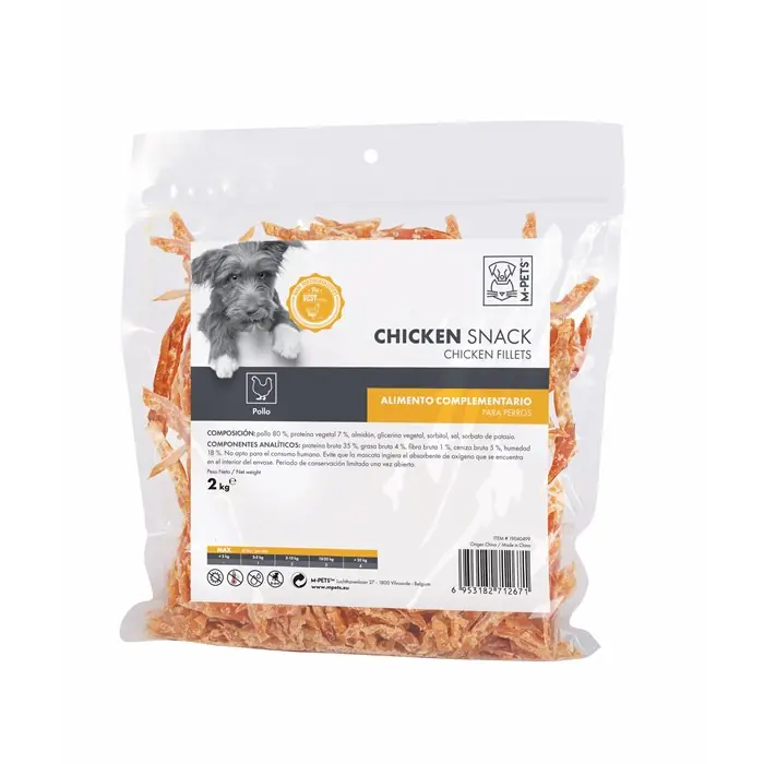M-Pets Bite Delight Chicken Fillets Tavuk Fileto Köpek Ödülü 2kg
