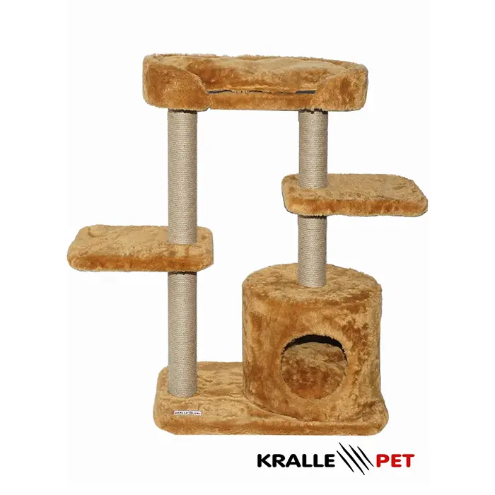 Kralle Yuvalı ve Oturaklı Kedi Tırmalama 1036model Kahve