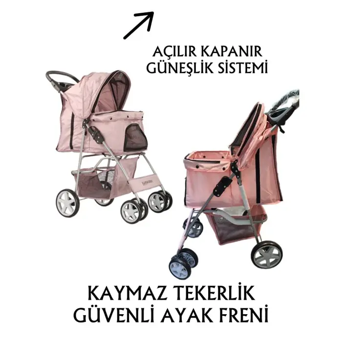 Tommy Evcil Hayvan Taşıma Puseti 82x46x99cm Pembe