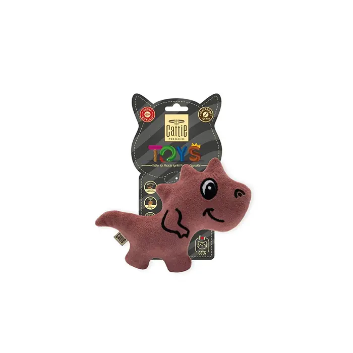 Cattie Matatabi İçerikli Peluş Trex Kedi Oyuncağı 15cm