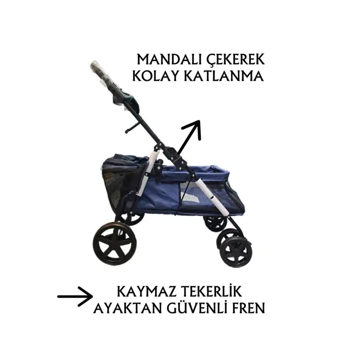 Tommy Evcil Hayvan Taşıma Puseti 74,5x46,5x97,5cm Lacivert