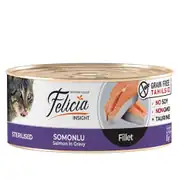 Felicia Tahılsız Gravy Somon Fileto Kısırlaştırılmış Kedi Konservesi 85 gr 1