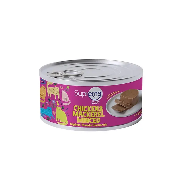 Supreme Kıyılmış Tavuk-Uskumru Kedi Yaş Maması 85gr