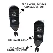 Tommy Evcil Hayvan Taşıma Puseti 80x46x99cm Siyah 3