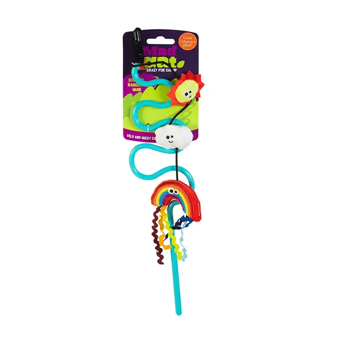 Mad Cat Rainbow Chaser Kedi Otlu ve Matatabili Oyuncaklı Kedi Oltası