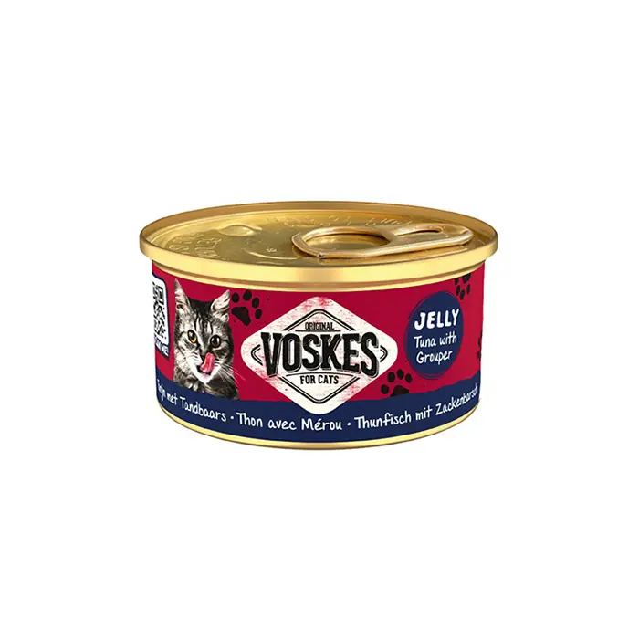 Voskes Jelly Ton ve Orfoz Balıklı Yetişkin Kedi Konservesi 85gr