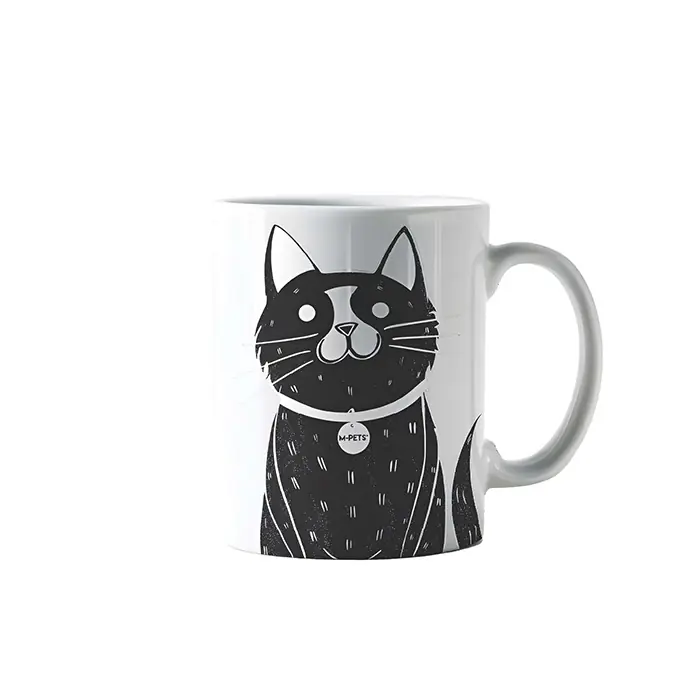 M-Pets Petjoy Moonpie Kupa 350 Ml Siyah Beyaz