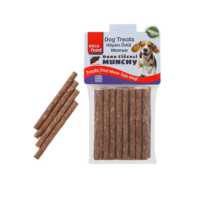 Esca Munchy Dana Ciğerli Çubuk Köpek Ödülü 12cm 25 Adet
