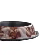 Oripet Leopar 2 Desenli Çelik Mama Kabı 16 Oz 15.5cm 2