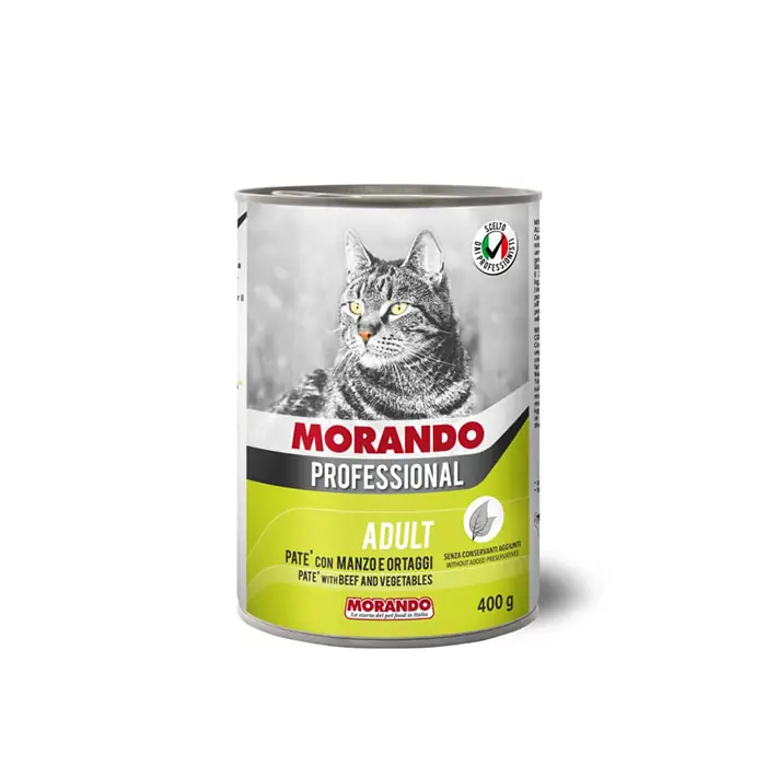 Morando Pate Sığır Etli ve Sebzeli Yetişkin Kedi Konservesi 400gr