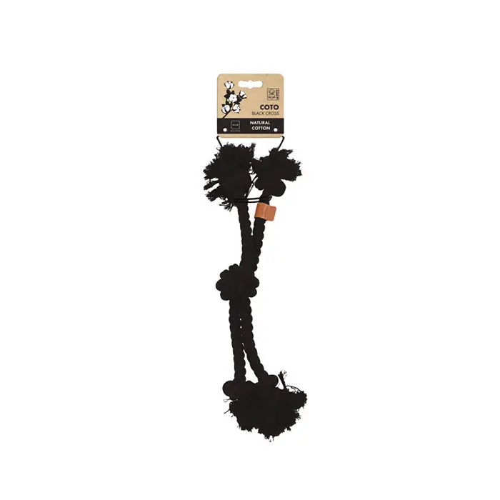 M-PETS COTO Cross Örgü Köpek Oyuncağı Siyah 60cm