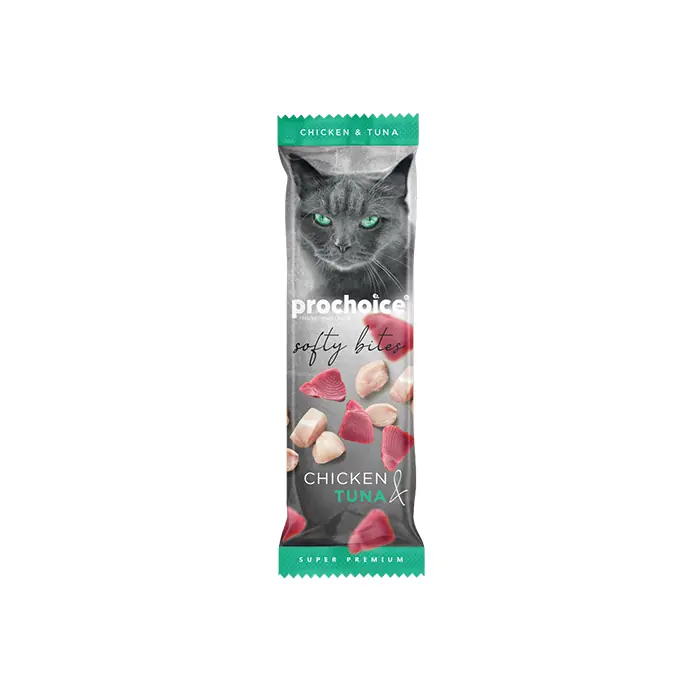 Pro Choice Softy Bites Tavuklu ve Ton Balıklı Yumuşak Kedi Ödül Maması 10gr