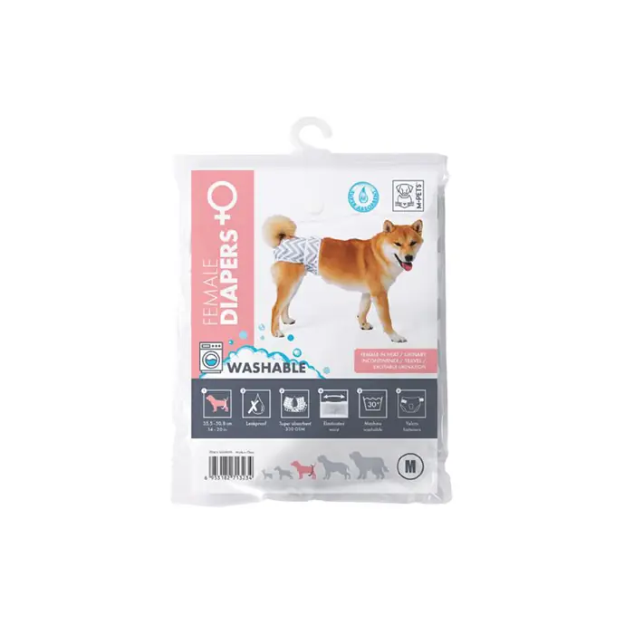 M-PETS Dişi Köpekler için Yıkanabilir Külot Medium