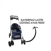 Tommy Evcil Hayvan Taşıma Puseti 85x46x91,5cm Lacivert 2