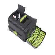 M-PETS Eco Rattan Kapalı Kedi Tuvaleti Siyah-Yeşil 69x42x41cm 2
