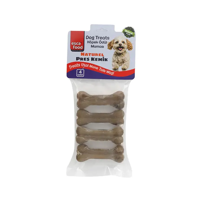 Esca Natural Pres Kemik Köpek Ödülü 7.5cm 4 adet