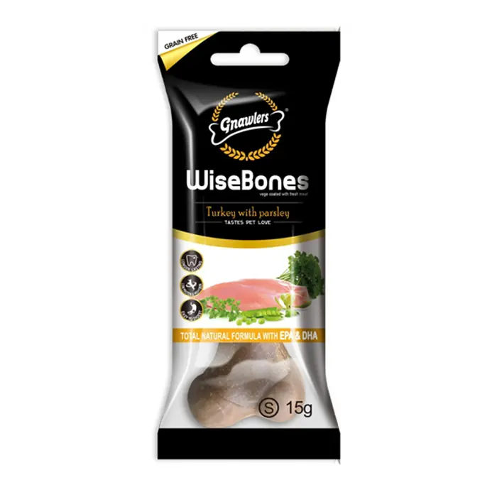 Gnawlers Wise Bones Köpek Ödül Kemiği Hindili Small 15gr