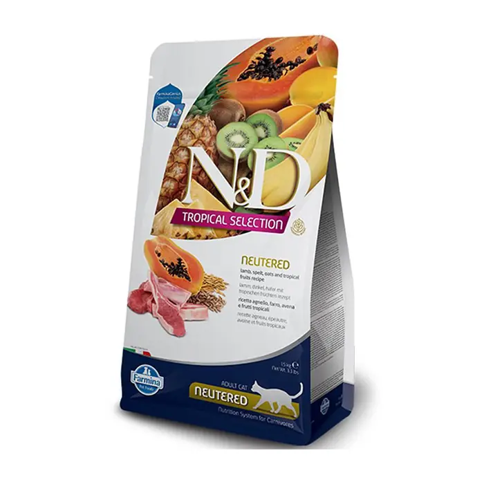 N&D Tropical Selection Kuzu Etli Kısırlaştırılmış Kedi Maması 1,5kg