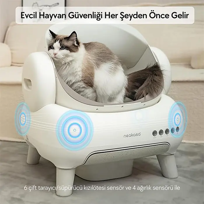 Neakasa M1 Üstü Açık Akıllı Kedi Tuvaleti Beyaz
