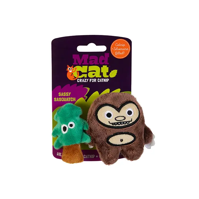 Mad Cat Sassy Sasquatch Kedi Otlu ve Matatabili 2'li Kedi Oyuncağı