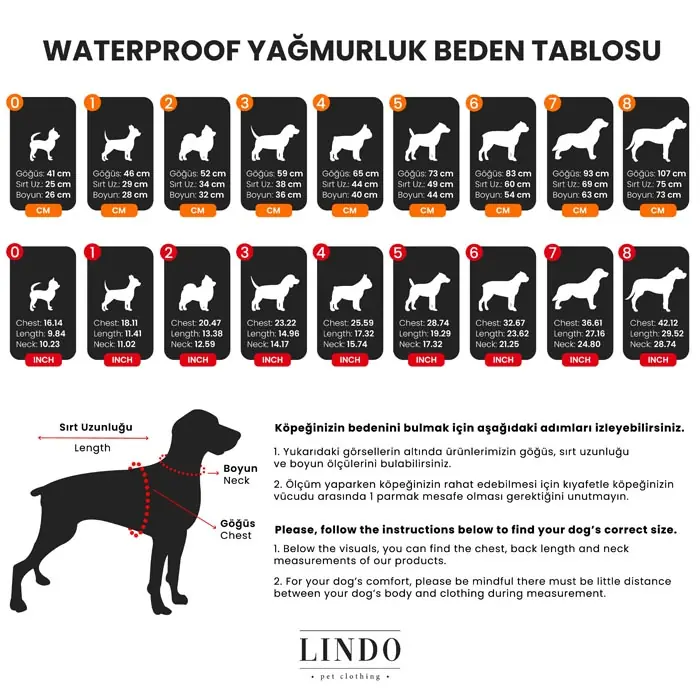 Lindo Crunch Kapüşonlu Köpek Yağmurluğu