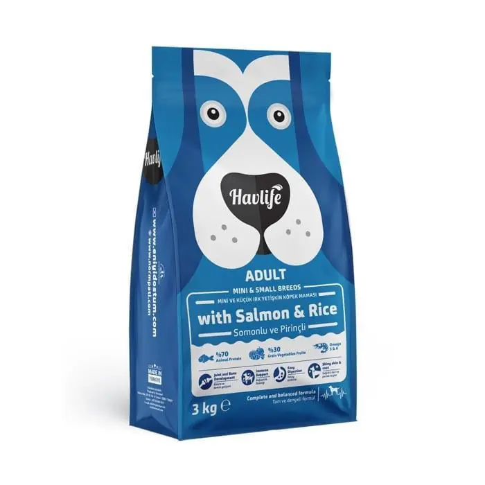 Havlife Mini Irk Yetişkin Somonlu Köpek Maması 3Kg