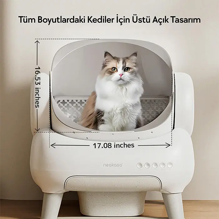 Neakasa M1 Üstü Açık Akıllı Kedi Tuvaleti Beyaz