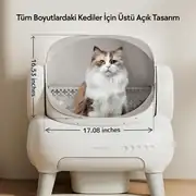 Neakasa M1 Üstü Açık Akıllı Kedi Tuvaleti Beyaz 4