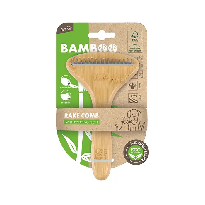 M-Pets Bambu Seyrek 16 Dişli Kıtık Açıcı Tarak 10x17,5cm