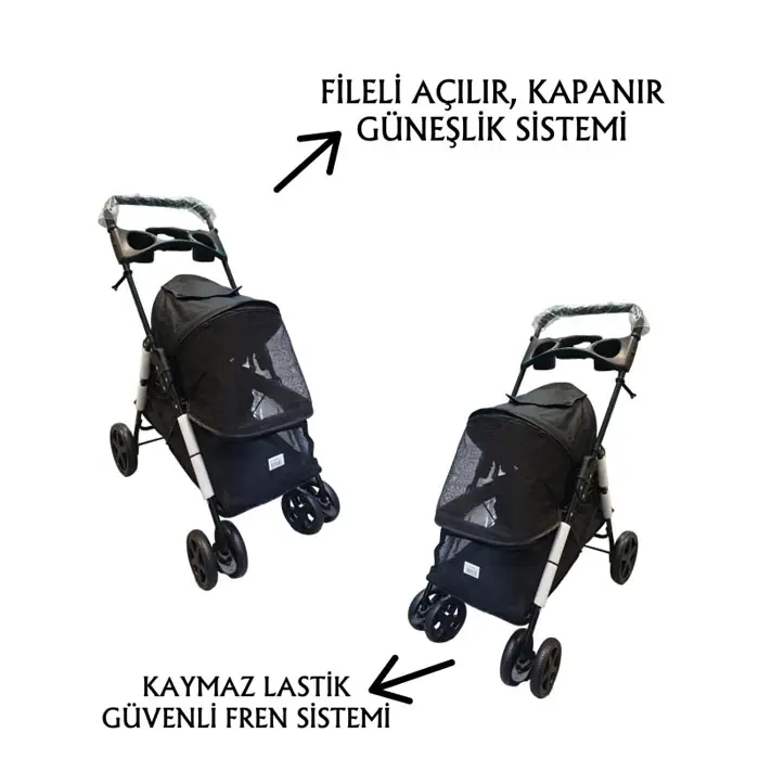 Tommy Evcil Hayvan Taşıma Puseti 85x46x91,5cm Siyah