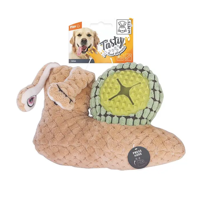 M-PETS Snail Nina Ödül Hazneli Peluş Köpek Oyuncağı