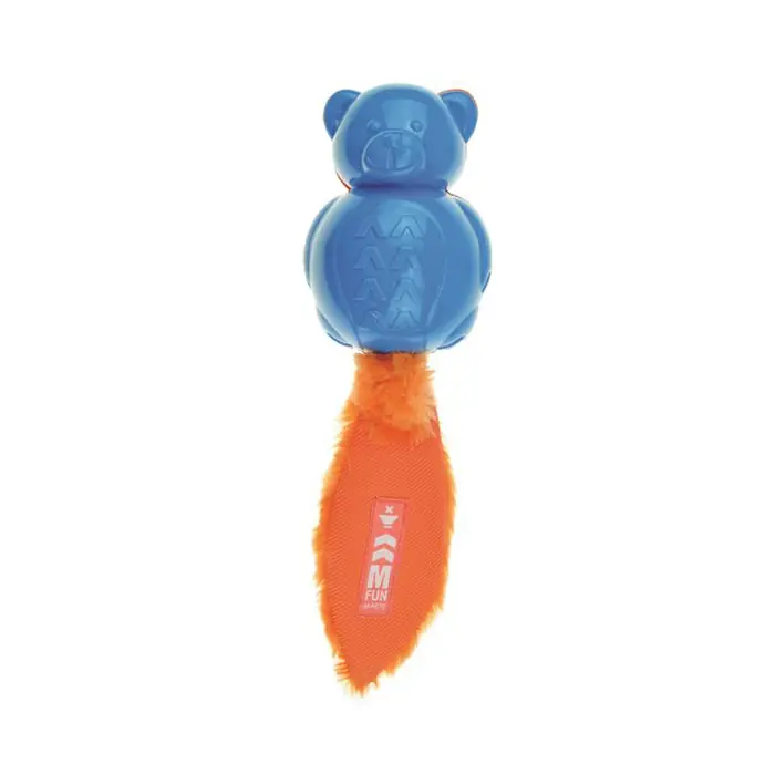 M-PETS On-Off Teddy Kauçuk Mavi Turuncu Köpek Oyuncağı