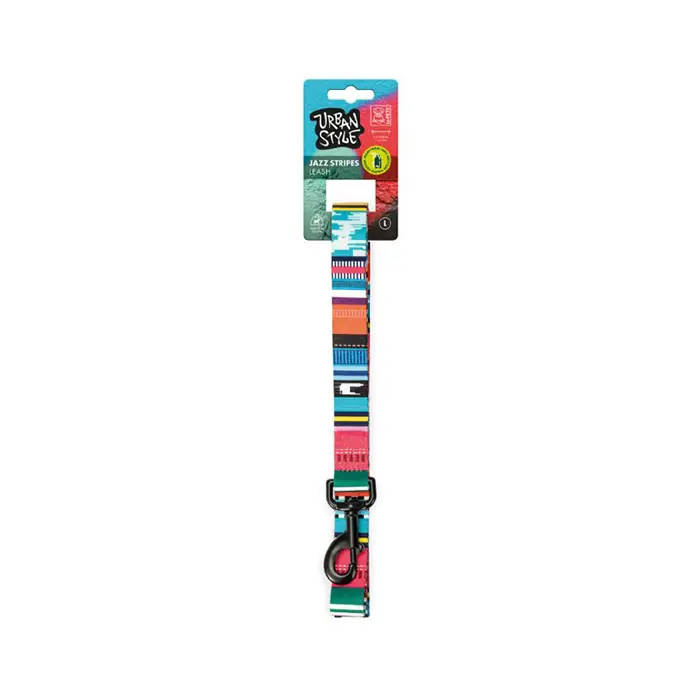 M-PETS Urban Style Jazz Stripes Köpek Gezdirme Kayışı Large