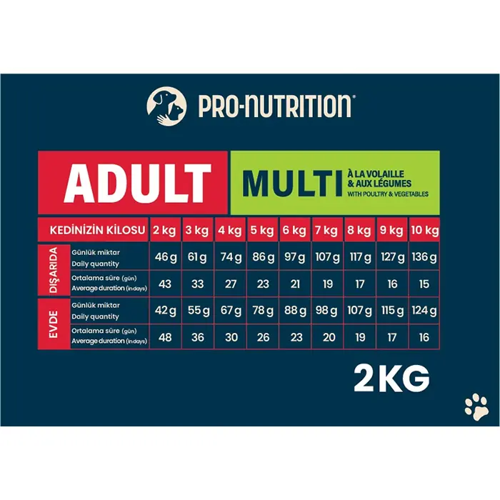 Pro Nutrition Prestige Adult Yetişkin Tavuklu ve Sebzeli Kedi Maması 2kg