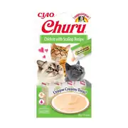 CIAO Churu Cream Tavuklu ve Deniz Taraklı Sıvı Kedi Ödül Maması 4x14gr 1