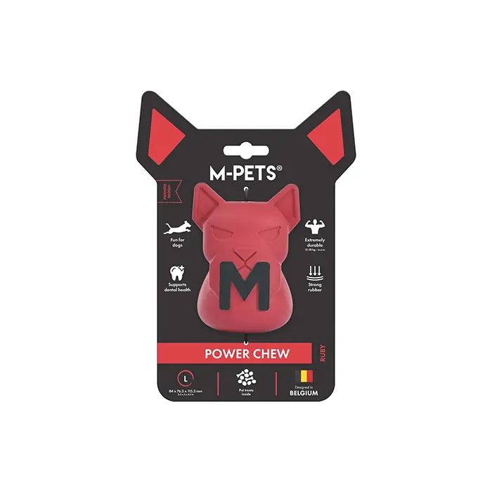 M-Pets Power Chew Kauçuk Köpek Ödül Oyuncağı Ruby Large