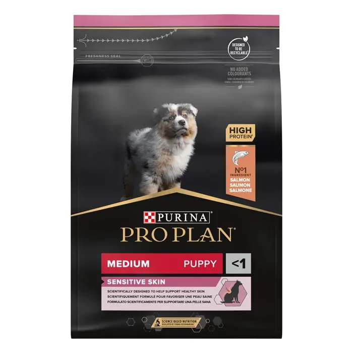 Pro Plan Puppy Medium Sensitive Skin Somonlu Orta Irk Yavru Köpek Maması 3 kg