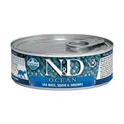 N&D Ocean Levrek Mürekkep Balığı Yetişkin Kedi Konservesi 80 gr 1
