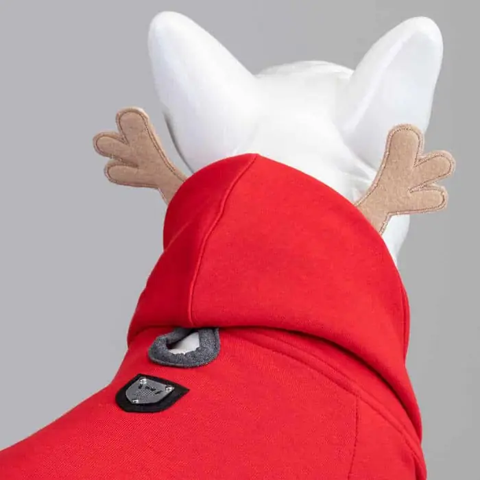 Lindo Club North Deer Küçük ve Orta Irk Köpek Kırmızı Sweatshirt