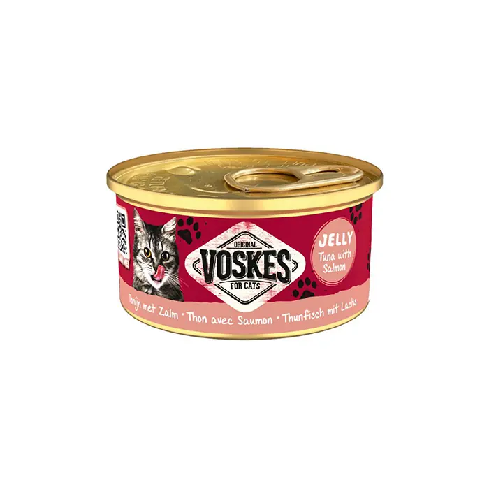 Voskes Jelly Ton ve Somon Balıklı Yetişkin Kedi Konservesi 85gr
