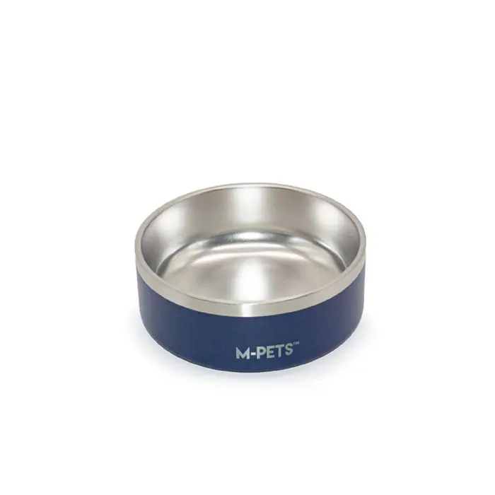 M-PETS Eskimo Çift Cidarlı Köpek Mama Kabı 1,25 Litre Mavi