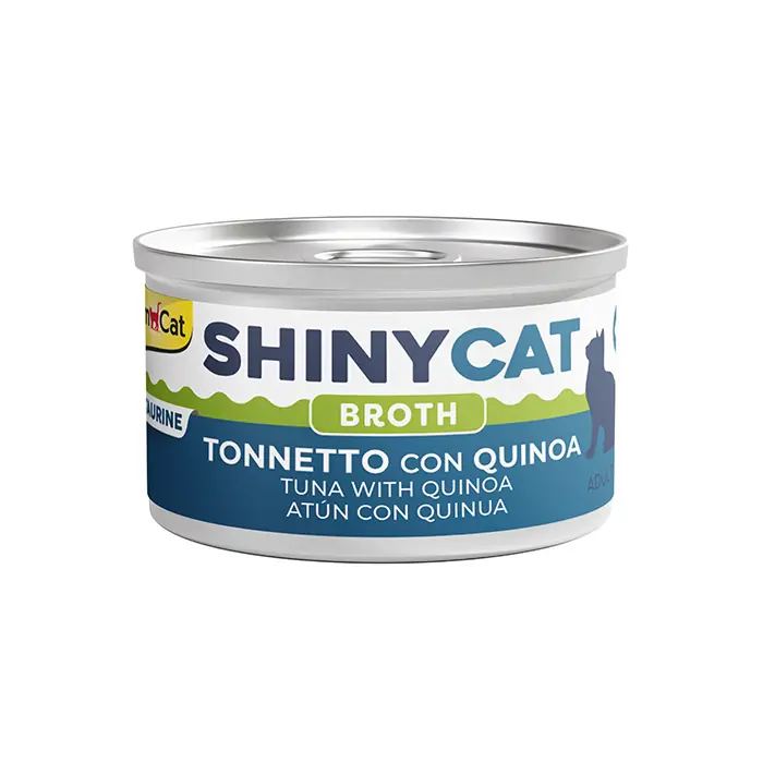 Gimcat New Shinycat Broth Kinoalı-Ton Balıklı Kedi Konservesi 70gr